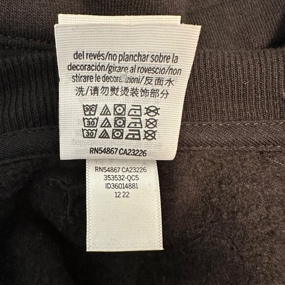 Pink VS Womens Black Oversized Short Sleeve Cropped Short Sleeve Sweatshirt  XS - Picture 6 of 7